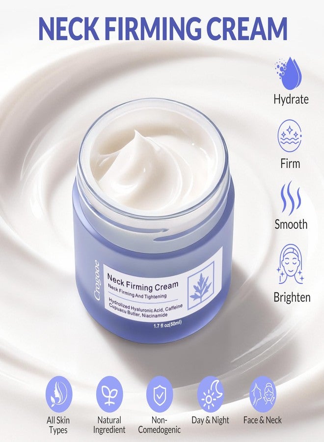 Crogooe Neck Firming Cream - Neck Creams for Tightening and Firming, Tightening and Lifting Wrinkles & Crepey Skin for Neck & Décolleté-1.7 fl.oz - Image 2